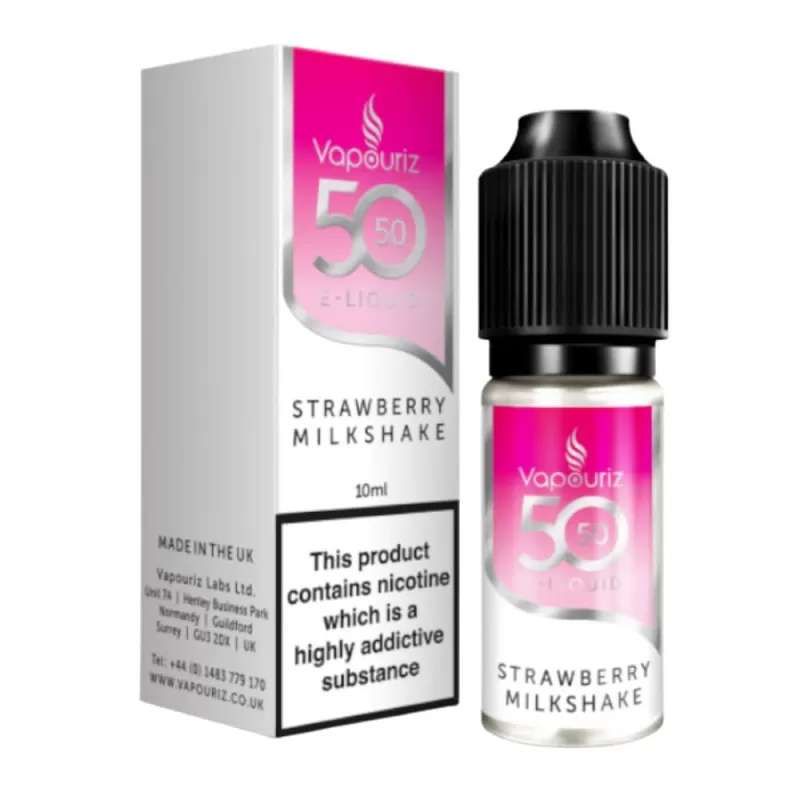 Strawberry Milkshake E-Liquid 50/50 Series by Vapouriz (10ml) - 3mg