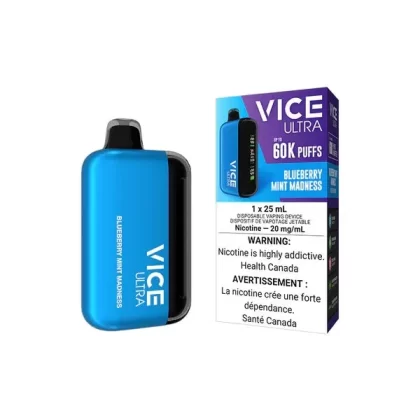 Vice Ultra 60K Disposable Vape – Blueberry Mint Madness - Eliquidsupply