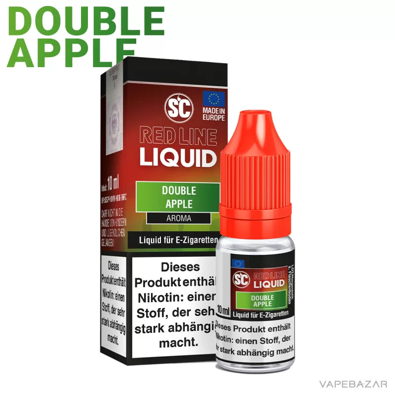 SC Red Line Liquid – Double Apple - Nikotinfrei, 18mg/ml; Doppelapfel
