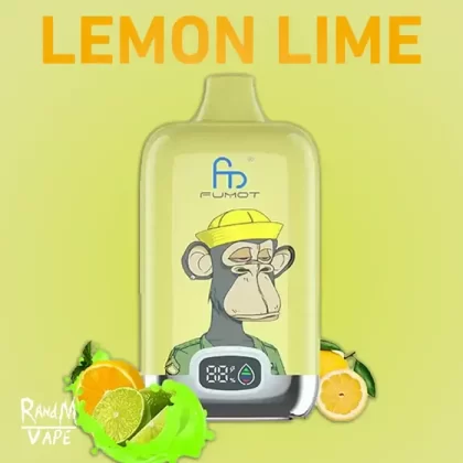 FUMOT Lemon & Lime Digital Box RandM Tornado 12000 Disposable Vapes