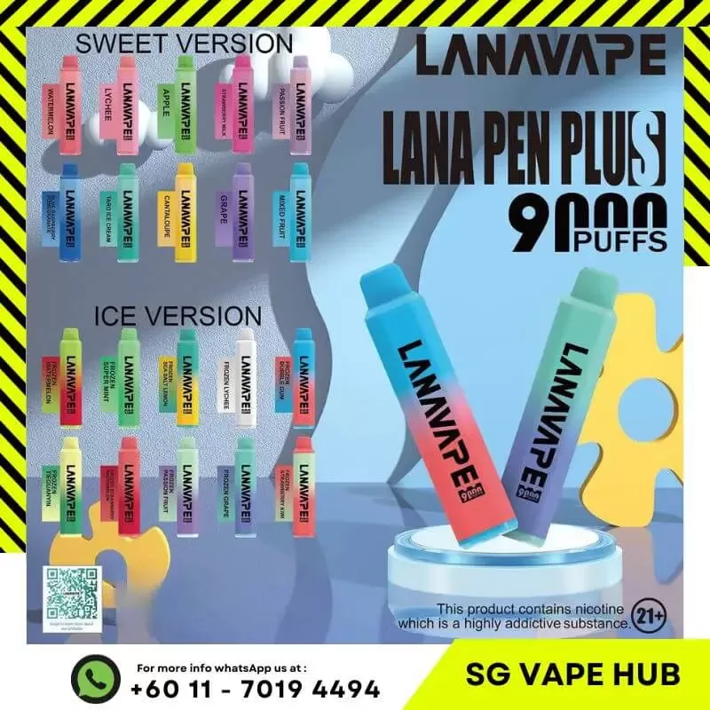 LANA PEN PLUS 9000 Puffs - Sgvapeshubsafety - Image 2