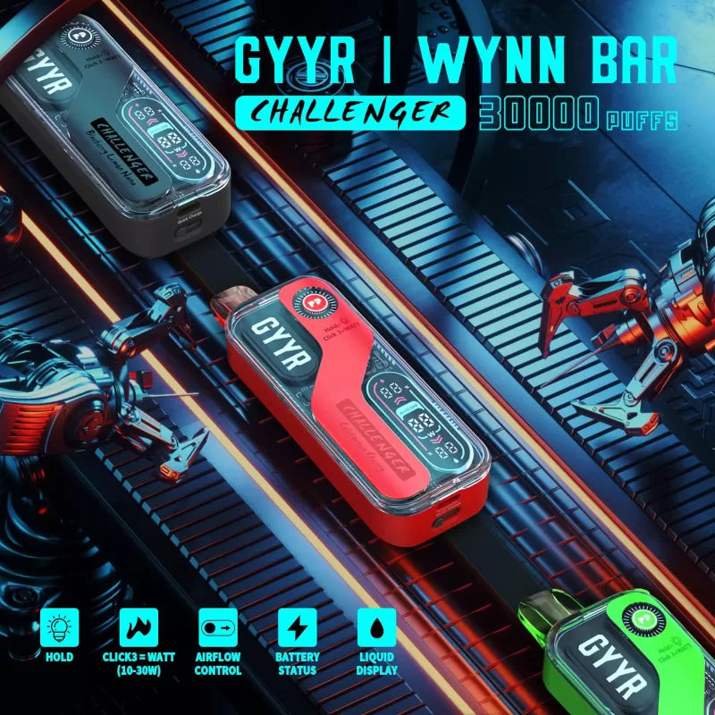 GYYR x Wynn Bar Challenger 30K Puff powered by PYNE POD Disposable Device - 30000 Puffs - Image 2