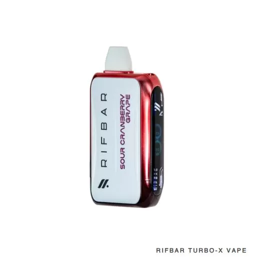 Rifbar Turbo X Rechargeable Disposable Vape (25,000 Puffs) - 50 mg / Strawberry Mango - Image 3