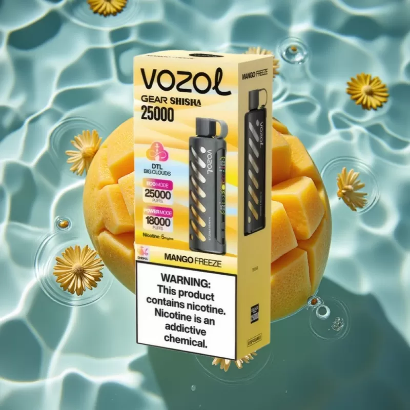 VOZOL Gear Shisha 25000 Puffs Dual Mesh Mango Freeze Disposable Vape with S.i.L.C Tech - Bangvapeaustralia - Image 3