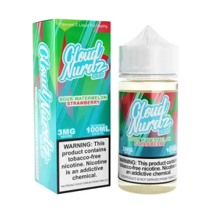 Sour Watermelon Strawberry Iced by Cloud Nurdz 100ml - Vape Product, Vape Product (2DB14E)