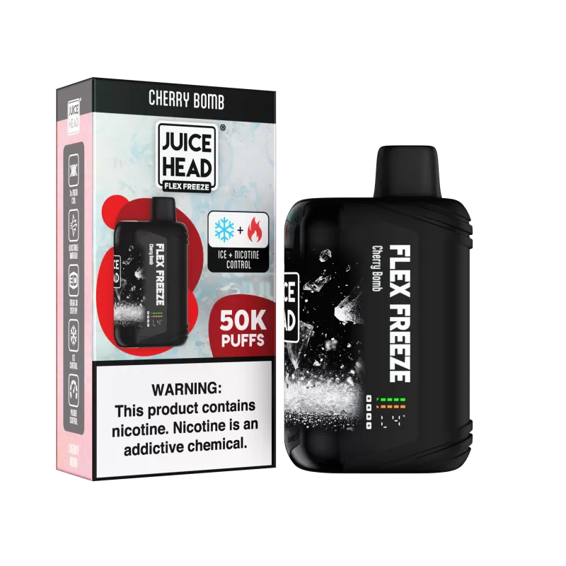 JUICE HEAD “FLEX FREEZE” 50K Puff Disposable - 50,000 Puffs - Raspberry Limeade - Image 3