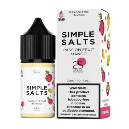 Passion Fruit Mango Nicotine Salt by Simple Salts - Size#30ml~Nicotine#25MG>50MG