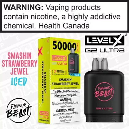 Smashin Strawberry Jewel Iced Flavour Beast LEVEL X G2 Ultra POD