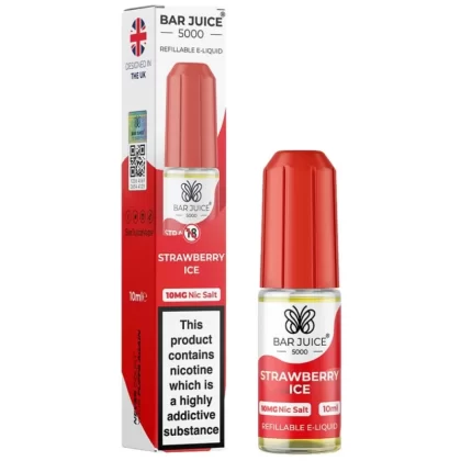 Strawberry Ice Nic Salt E-Liquid by Bar Juice 5000 (10ml) - 20mg