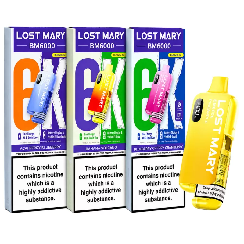 Lost Mary BM6000 Prefilled Vape KIT 0mg - Menthol