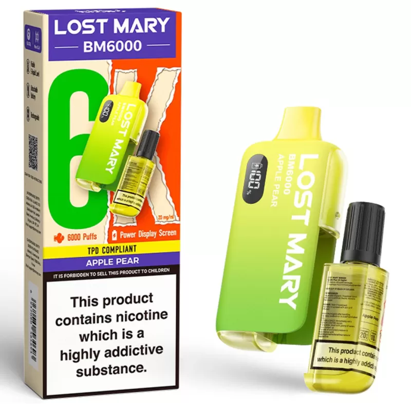 Lost Mary BM6000 Prefilled Vape KIT 0mg - Menthol - Image 3
