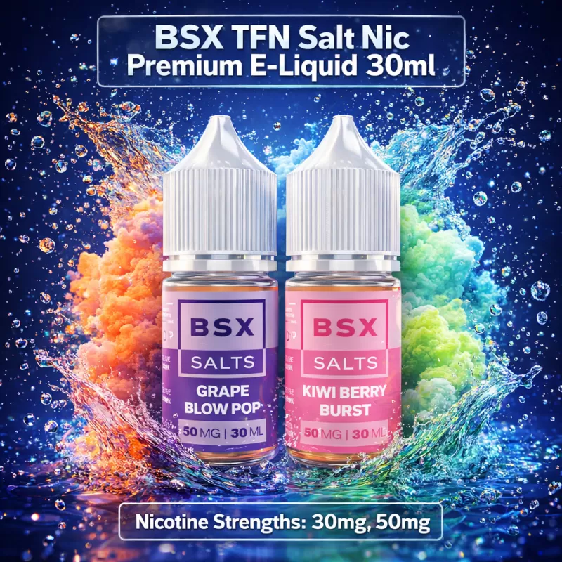 BSX TFN Salt Nic Premium E-Liquid 30ml - Black Tobacco / 30mg