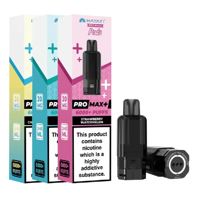Hayati Pro Max Plus 6000 Prefilled Pod - Nicotine Strength#20mg~Flavour#Blueberry Raspberry>Fresh Mint>Lemon Lime>Banana Ice>Blackberry Raspberry>Blue Razz Blackcurrant>Blue Razz Cherry>Blue