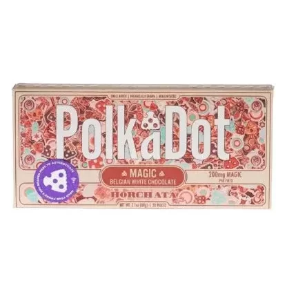 Horchata PolkaDot Magic Mushroom Belgian White Chocolate 200mg Magic Per Piece