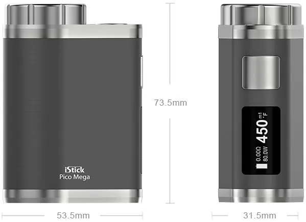 Eleaf iStick Pico Mega 80W Battery Mod with 18650-26650 Batteries - Gray - Image 2