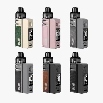 VooPoo Drag E60 Vape Kit - Black, Carbon Fiber