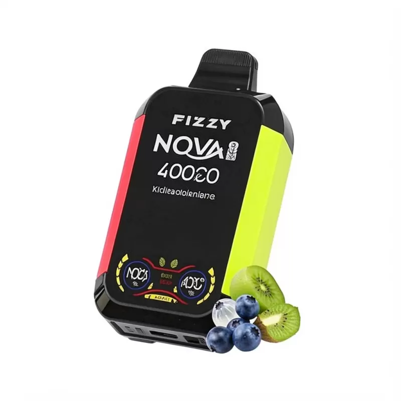 Fizzy Nova Plus 40000 Puffs Smart Control Disposable Vape - Strawberry Ice, Blueberry Coconut; 2-nicotine, 5-nicotine (CA6EE5) - Image 2