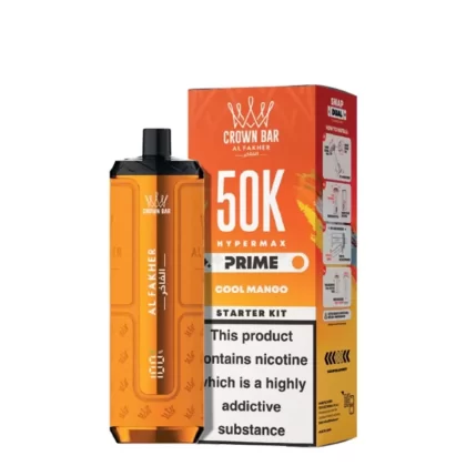 Al Fakher Hypermax Prime 50K Pod Kit - Prefilled Pod Kit; Blue Razz Lemonade, Cool Mango