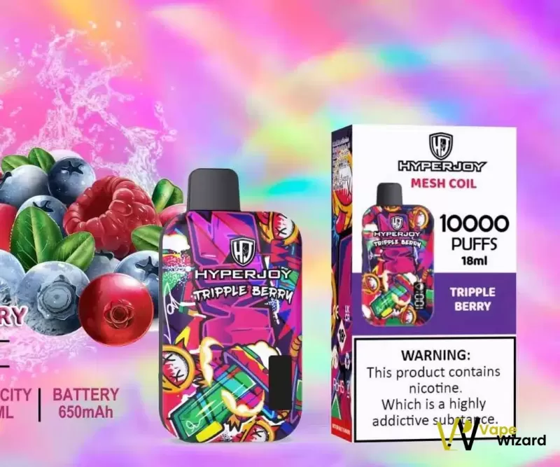 HYPERJOY Limited Edition 10000 Puffs Disposable Vape - Blue Razz, Cool Mint - Image 2
