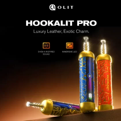 Made in Indonesia | OLIT HookaLit Pro 60K Puff Disposable E-Hookah - 60,000 Puffs - Blue Razz Lemonade