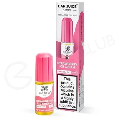 Strawberry Ice Cream Nic Salt E-Liquid by Bar Juice 5000 - Ecigpremium