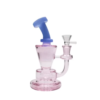 Tinted Matrix Perc Bong – 7in - Color#Pink>Green