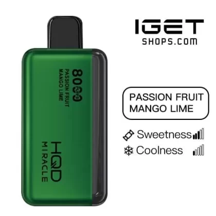 HQD Miracle 8000 – Passion Fruit Mango Lime - Vape Store