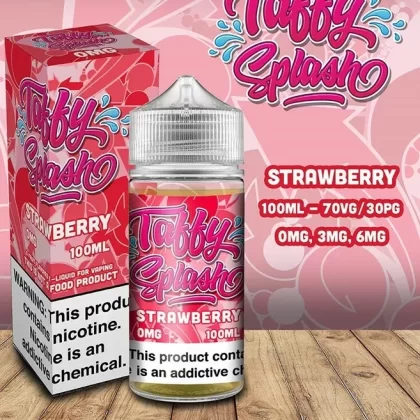 Taffy Splash Strawberry 100ml - Strength#0mg>3mg