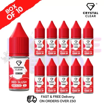 Red Slush Crystal Clear Nic Salt Box Of 10 – Only £17.99