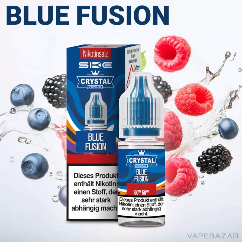 SKE Crystal Liquid – Blue Fusion - 20mg/ml, 10mg/ml; Himbeere, Brombeere