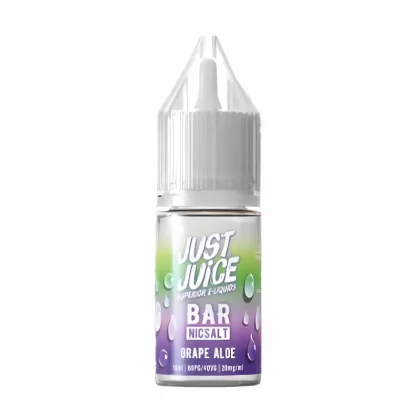 Just Juice Bar Grape Aloe Nic Salt Vape Juice- 10 Pack - Strength