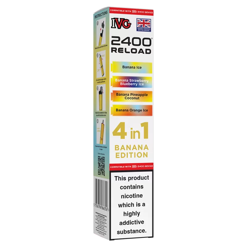 Banana Edition IVG 2400 Refill Pods - 20mg - Vape Product (88092F)