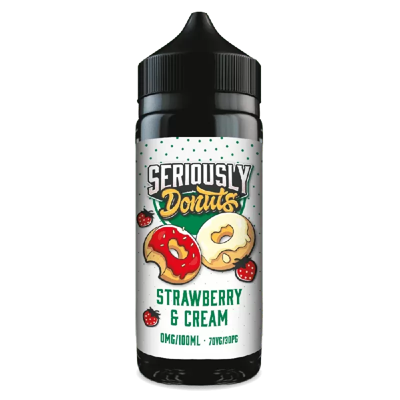 Doozy Seriously Donuts 100ml E-Liquid Shortfill Strawberry and Cream - Vape Product