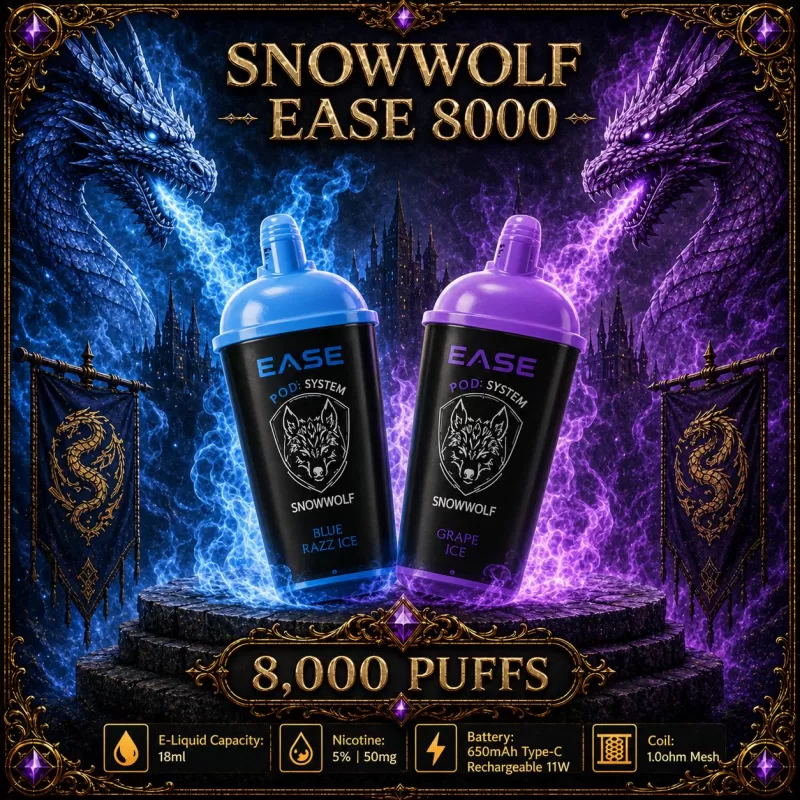 Snowwolf Ease 8000 - Watermelon Lychee / 0% - Vapeciga
