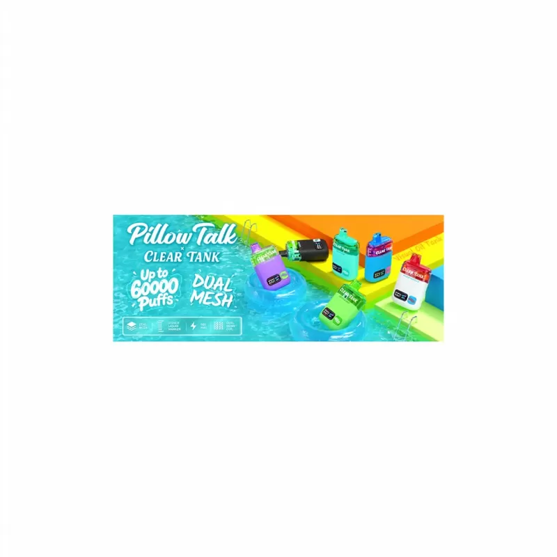 Pillow Talk CLEAR 60K Disposable Vape Clear Tank - Bangvapeaustralia - Image 2