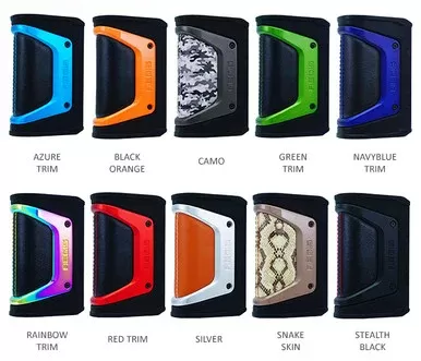 GeekVape Aegis Legend Mod - Color#Black/Orange>Camo>Silver>Snake Skin>Stealth Black>Azure Trim>Green Trim>Navy Blue Trim>Rainbow Trim>Red Trim>Coffee - Limited Edition>Jade - Limited Edition