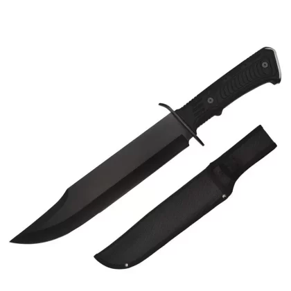 15″ Full Tang Rubber Grip Fighting Machete – Sawback Edition