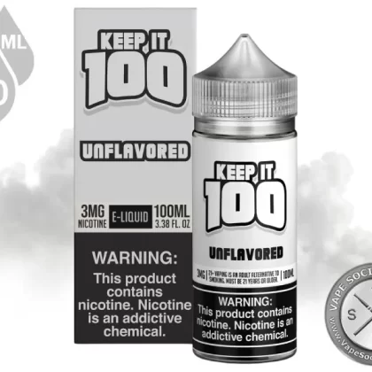 Unflavored by Keep It 100 Vape Juice 100ml