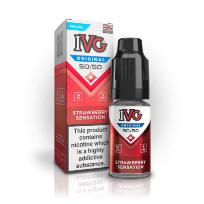 IVG Original 50/50 10ml E-Liquid Strawberry Sensation - Nicotine strength#3mg>6mg>12mg (186225)
