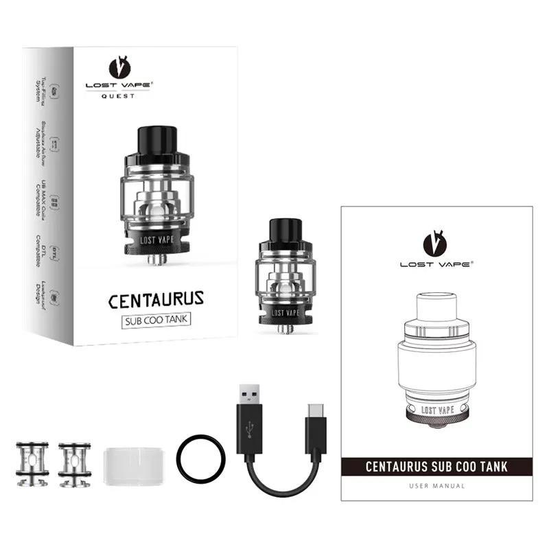 Lost Vape Centaurus Sub Coo Tank 4ml - Black - Image 3