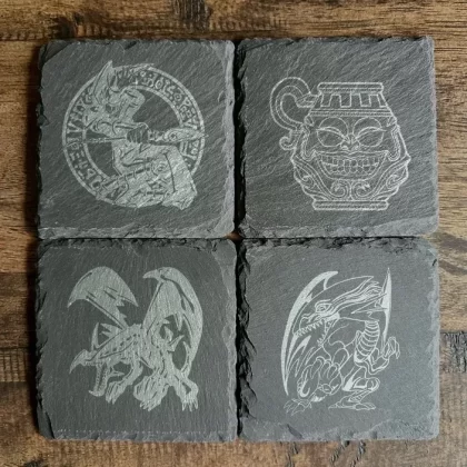 YuGiOh Themed Slate Coasters