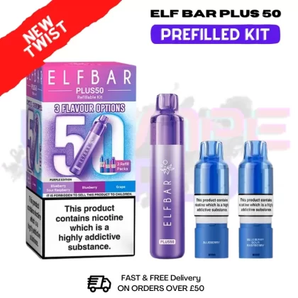 Purple Edition Elf Bar 50K Puff Plus Kit – Only £9.98