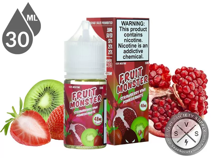 Strawberry Kiwi Pomegranate Fruit Monster Salt 30ml - Vape Product, Vape Product