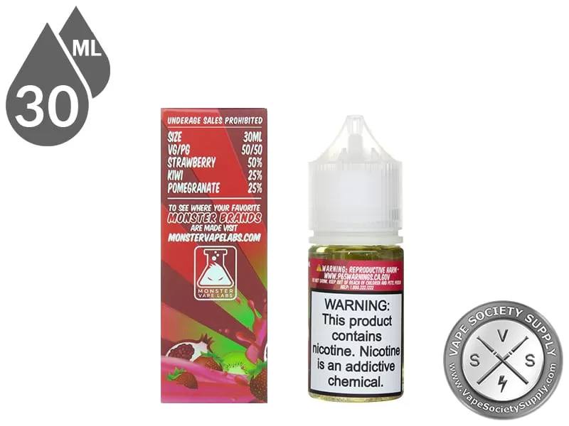 Strawberry Kiwi Pomegranate Fruit Monster Salt 30ml - Vape Product, Vape Product - Image 3