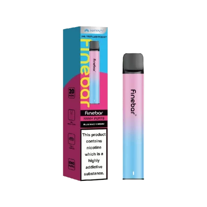 Hayati Finebar 1000 Puffs Prefilled Pod Kit Blue Razz Cherry