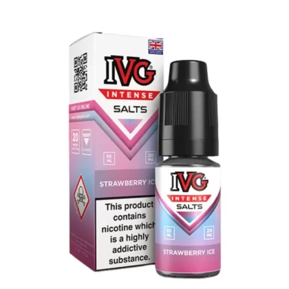 Strawberry Ice Nic Salts E-Liquid Intense Salts Series by IVG (10ml) - 20mg