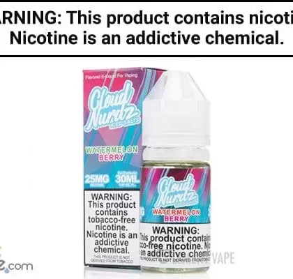 WATERMELON BERRY ICED BY CLOUD NURDZ SALT TFN 30ML - Vapejuice