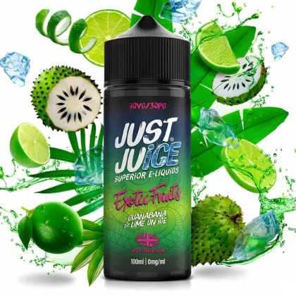 Just Juice Guanabana &Lime On Ice 100ml Vape Juice - Size#0 Nic Shots>1 x 18mg Nic Shots>2 x 18mg Nic Shots