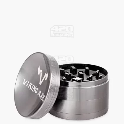 VIKING AXE | Magnetic Metal Grinder w/ Catcher | 4 Piece – 63mm – Gunmetal Gray