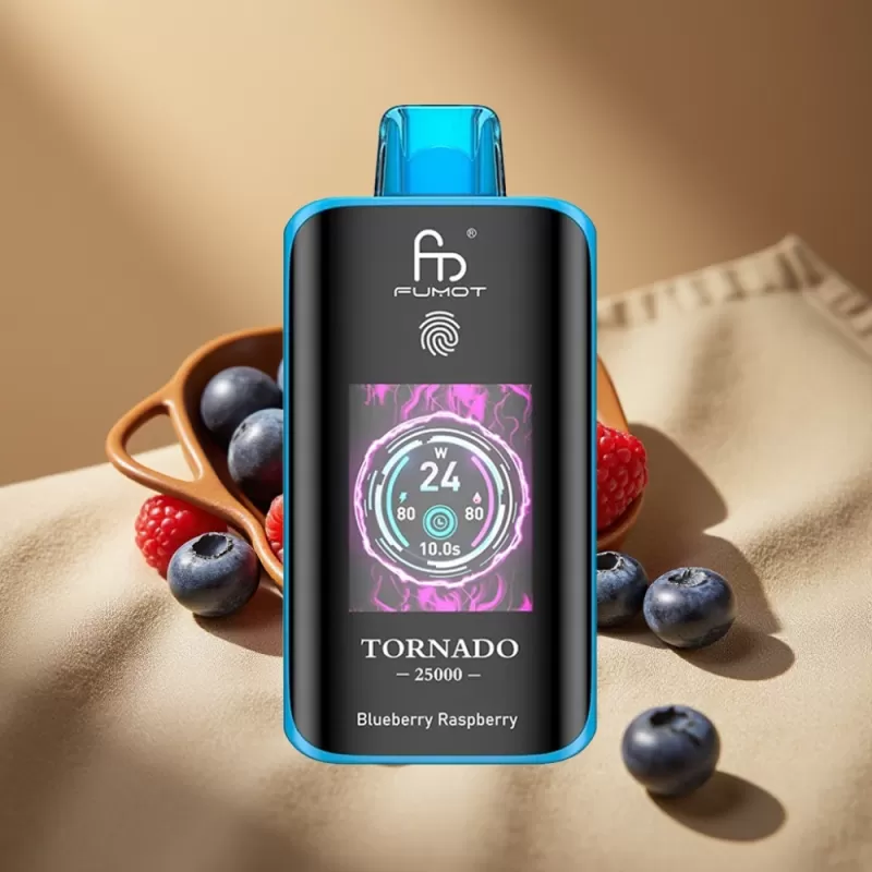 Fumot Tornado 25000 Puffs HD Screen 700mAh Blueberry Raspberry